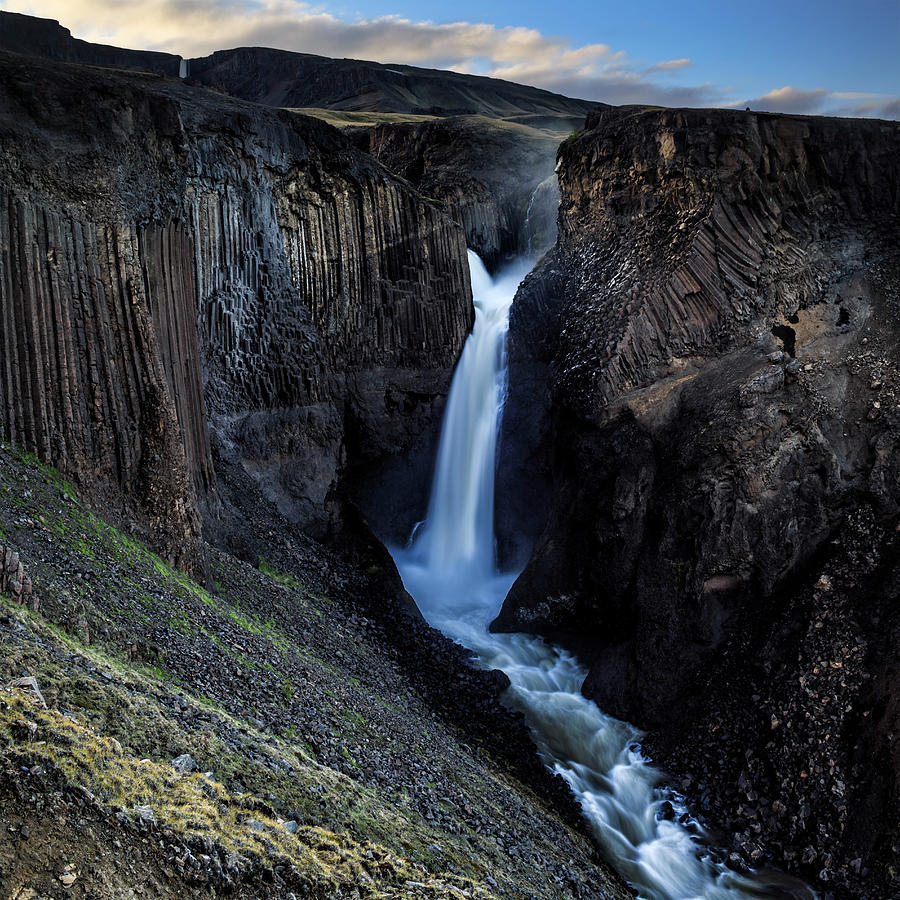 Iceland, Northeast Iceland, Hengifoss Waterfall Digital Art by Maurizio Rellini