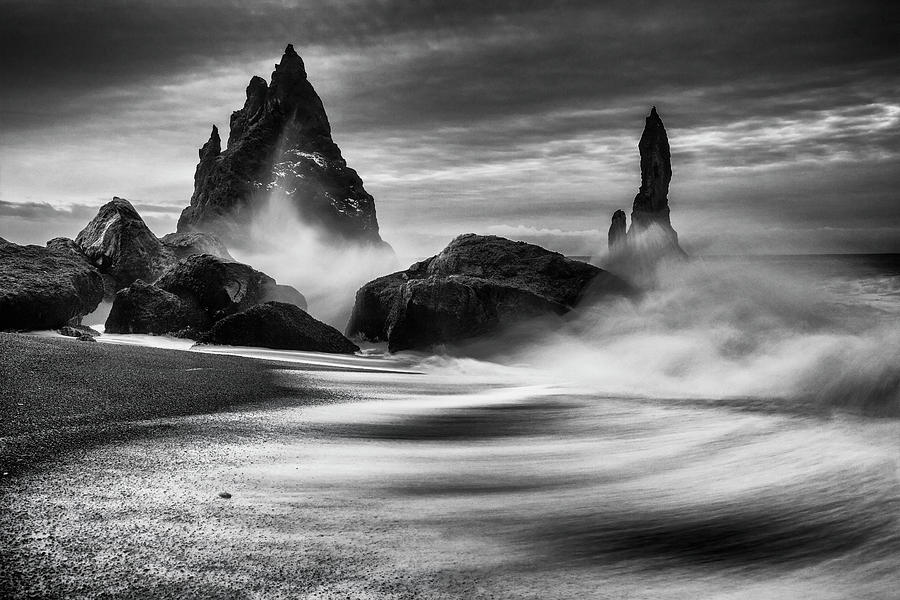 Black And White Photograph - Iceland Rocks by Philip Eaglesfield