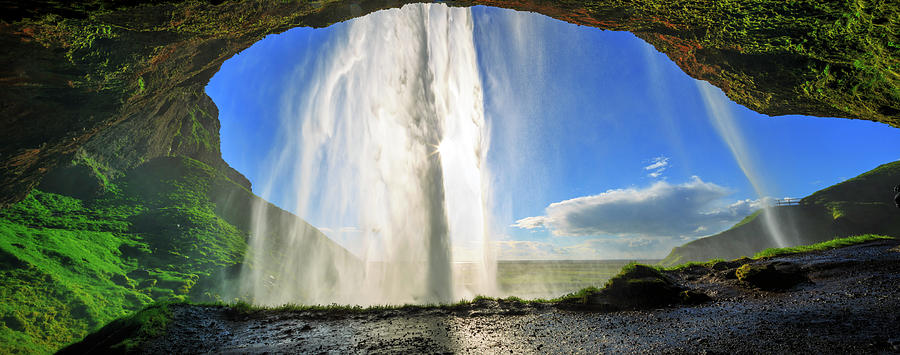 Iceland, South Iceland, Seljalandsfoss Waterfall Digital Art by Maurizio Rellini
