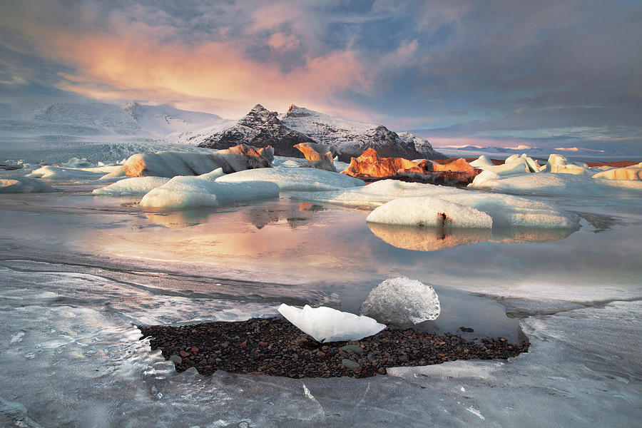Iceland, Spectacular Sunrise Digital Art by Vincenzo Mazza