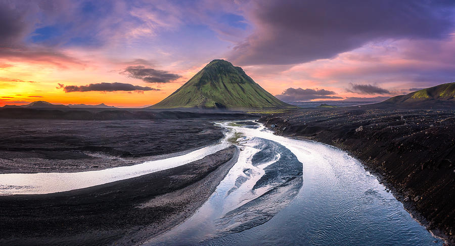 Iceland Sunset Photograph by James Bian