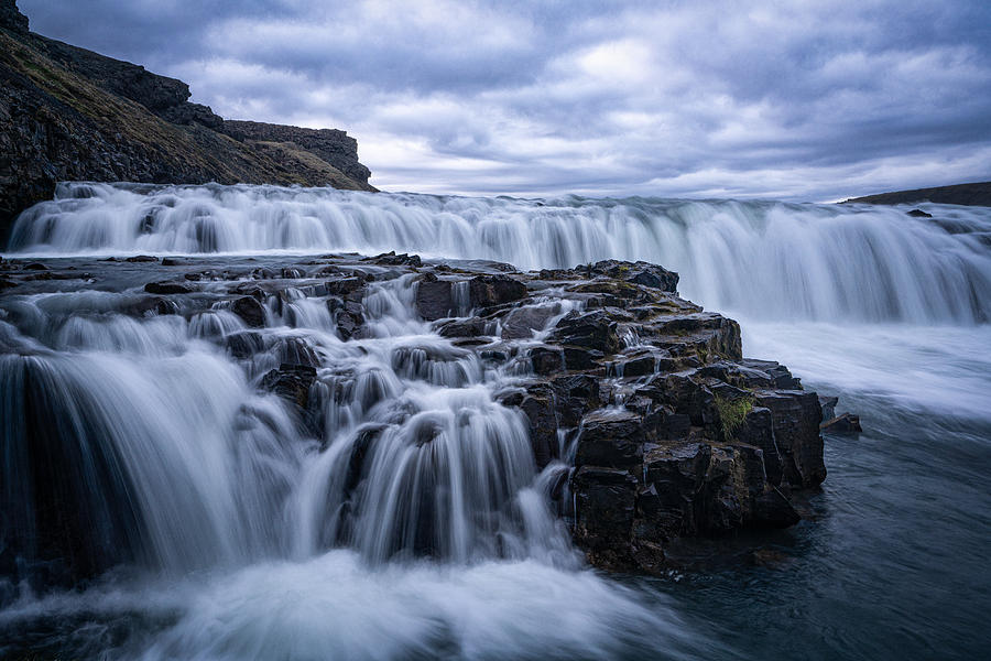 Iceland Water Fall Photograph by Chuan Chen