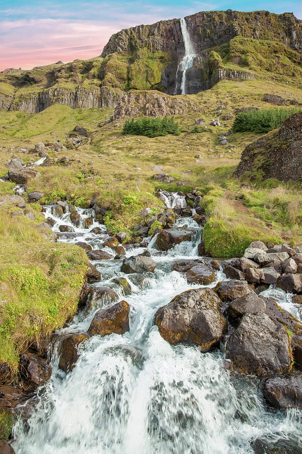 Iceland Waterfall Photograph by David Letts