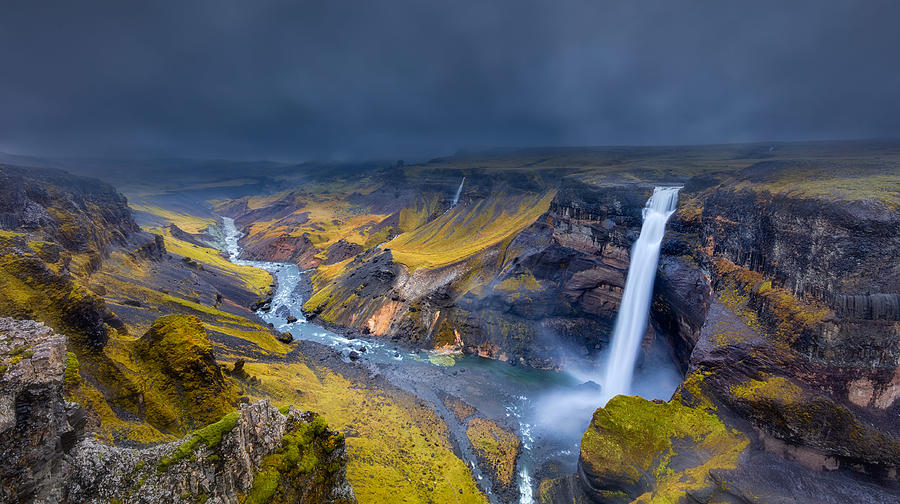Iceland Waterfall Photograph by James Bian