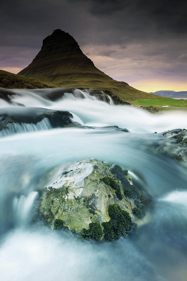 Iceland, West Iceland, Vesturland, Kirkjufell Mountain Digital Art by Maurizio Rellini