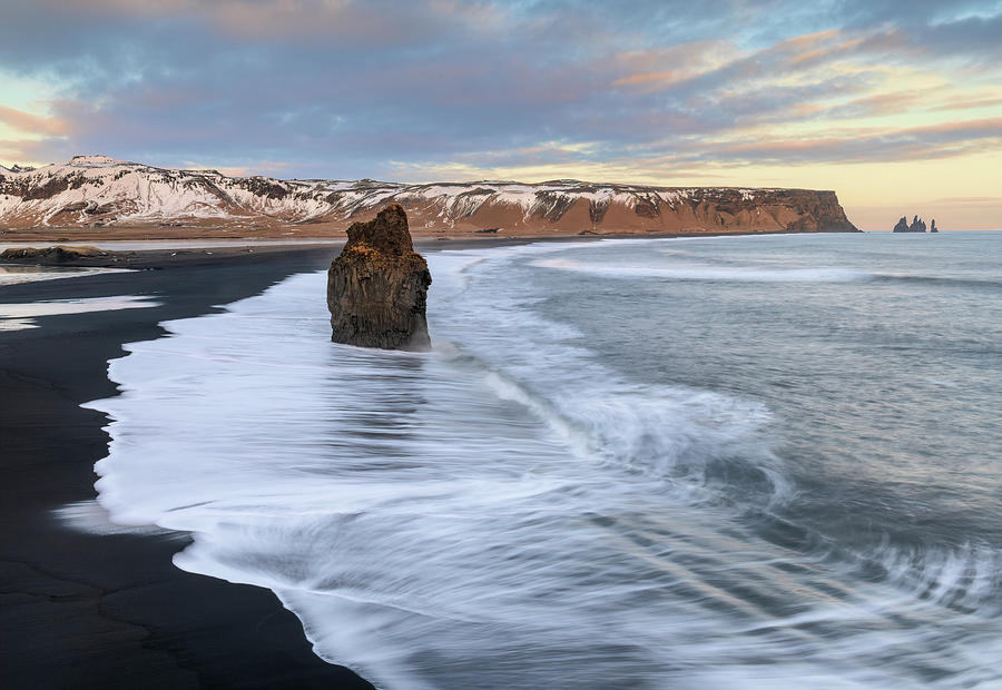 Nature Photograph - Icelandic Black Sand Beach by Joan Carroll