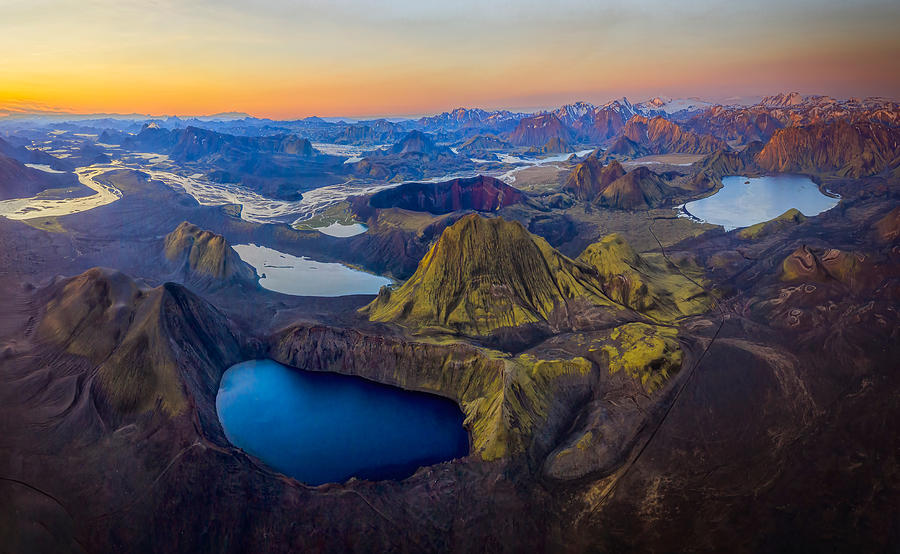 Landscape Photograph - Icelandic Crater Lakes by Michael Zheng