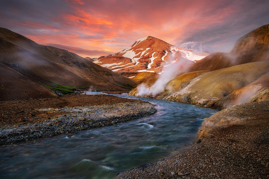 Sunset Photograph - Icelandic Fairy Tale by Marc Van Oostrum