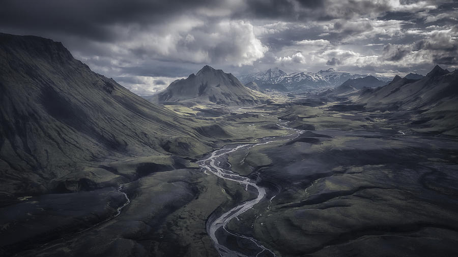 Landscape Photograph - Icelandic Highland: Amidst A Thunderstorm by Michael Zheng