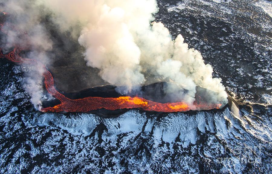 Icelandic Volcano Eruption Photograph by Nathan Mortimer