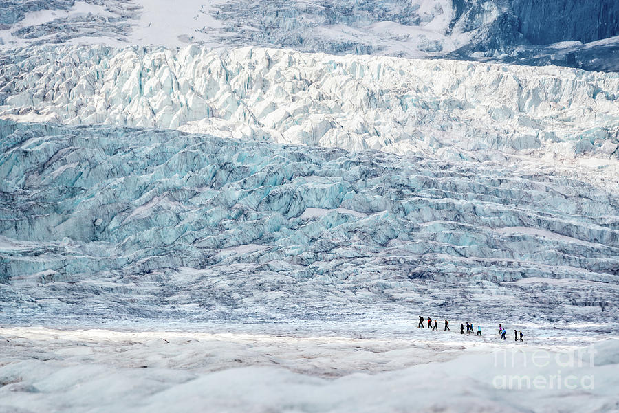 Icewalk on Athabasca glacier, Columbia icefield Photograph by Delphimages Photo Creations