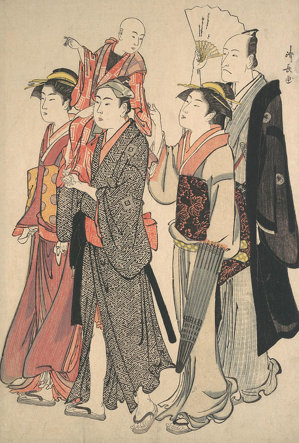 Ichikawa Danjuro V and His Family Relief by Torii Kiyonaga