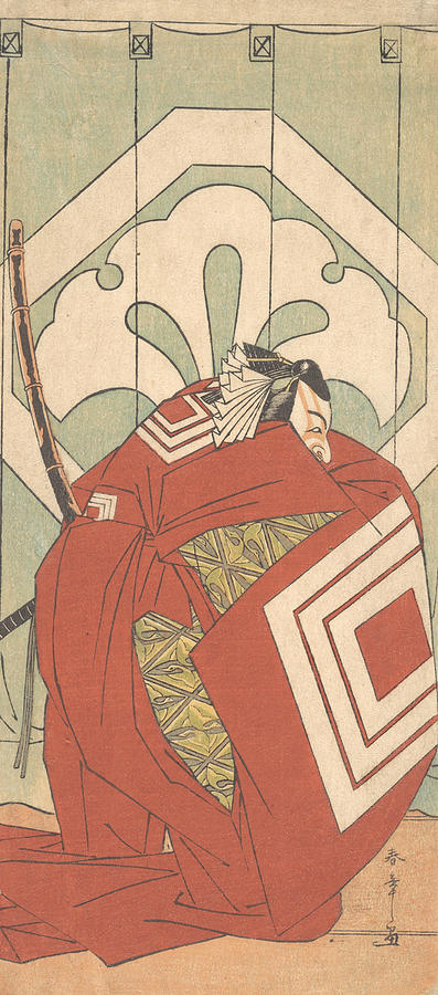 Ichikawa Danjuro V in a Shibaraku Role Relief by Katsukawa Shunsho