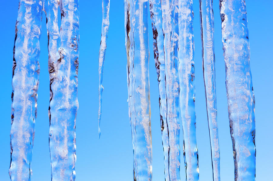 Winter Photograph - Icicles by Christopher Johnson