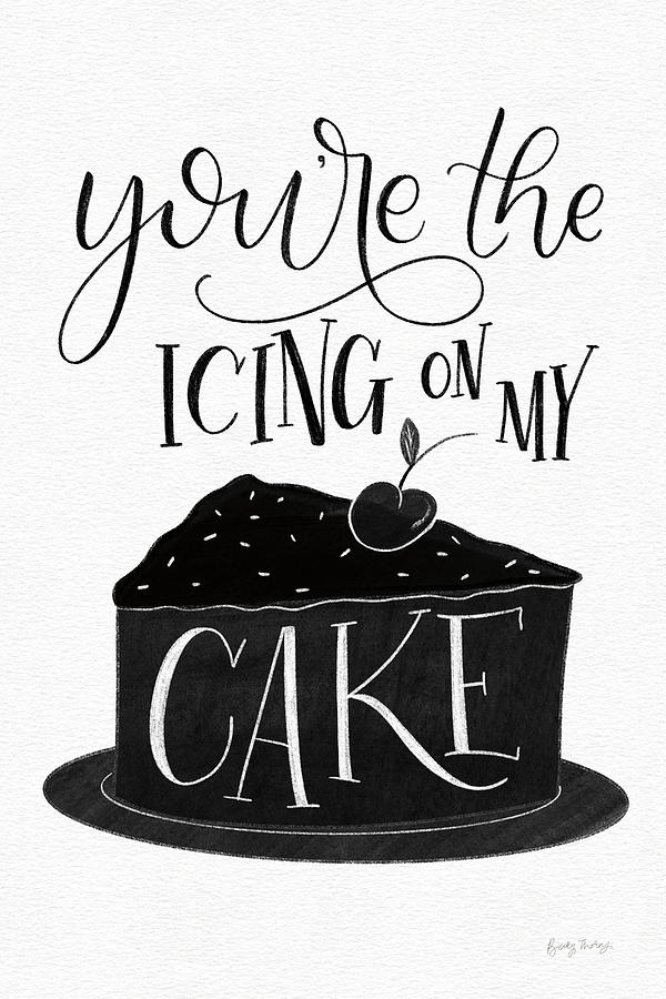 Black And White Drawing - Icing On My Cake Bw by Becky Thorns