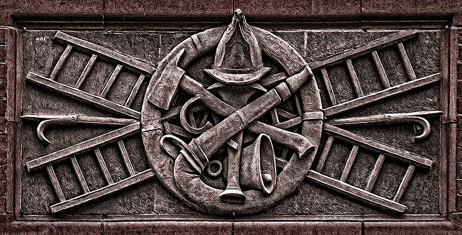 Iconic Fire fighter emblems and symbols Photograph by Phil Cardamone