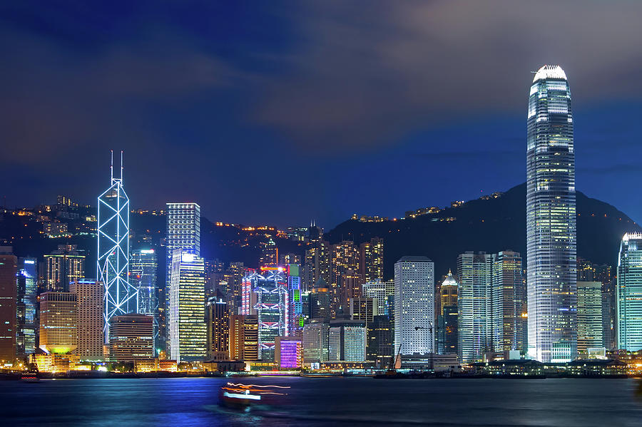 Iconic Night Scene Of Hong Kong Photograph by Ytwong