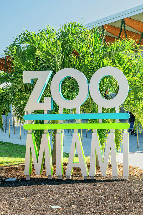 Iconic Sign, Miami Zoo, Florida Digital Art by Laura Zeid