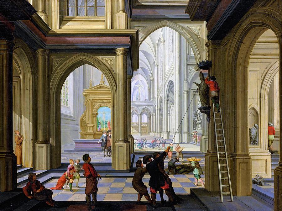 Dirck Van Delen Painting - Iconoclasm in a Church - Digital Remastered Edition by Dirck van Delen
