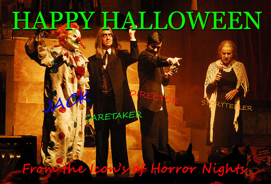 Icons of Halloween Horror Nights Custom Card Photograph by David Lee Thompson