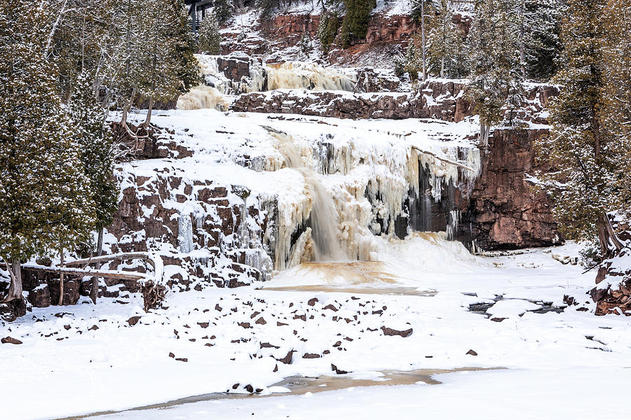 Icy Gooseberry Falls Photograph by Susan Rissi Tregoning