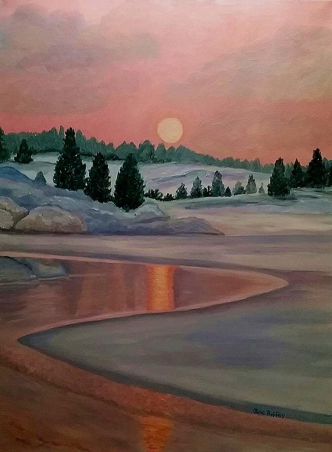 Icy Pink Dawn Painting by Julie Brugh Riffey