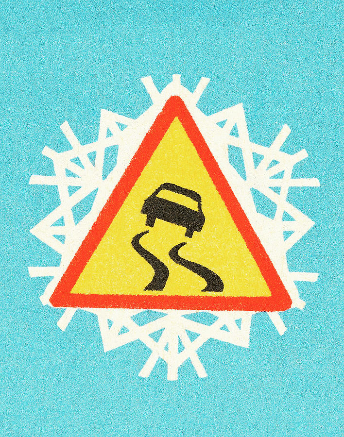 Transportation Drawing - Icy roads by CSA Images