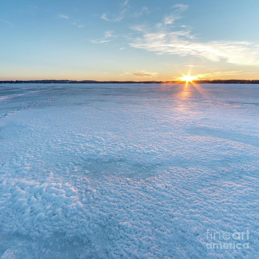 Bear Lake Photograph - Icy Sunset Square by Twenty Two North Photography Bear Lake Photograph - Icy Sunset Square by Twenty Two North Photography