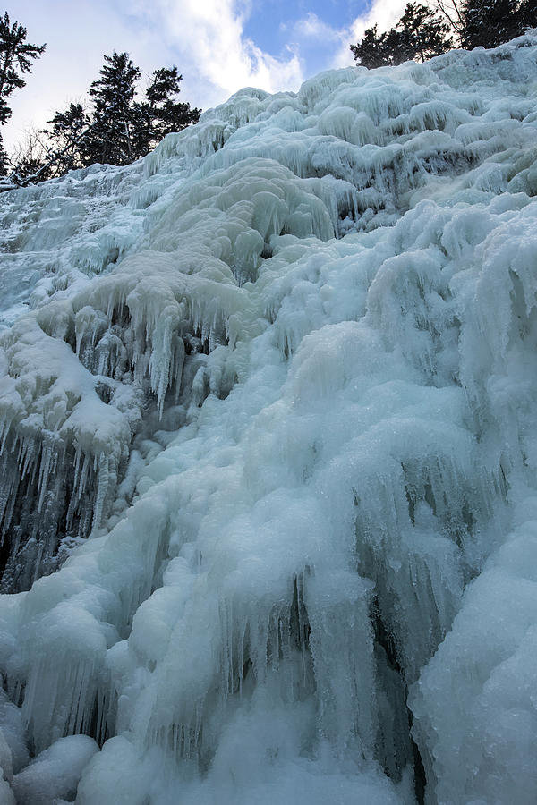 Icy Waterfall Climb Photograph by White Mountain Images
