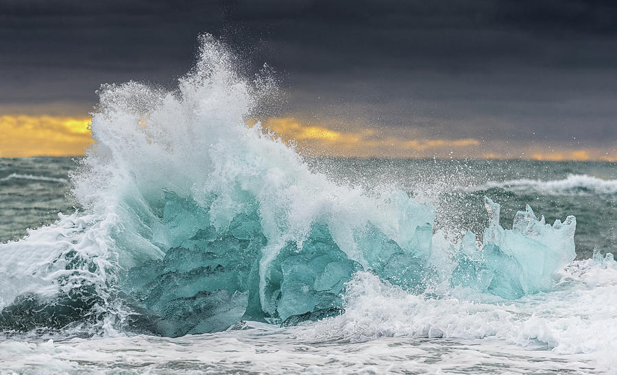 Icy Wave Photograph by Marc Pelissier