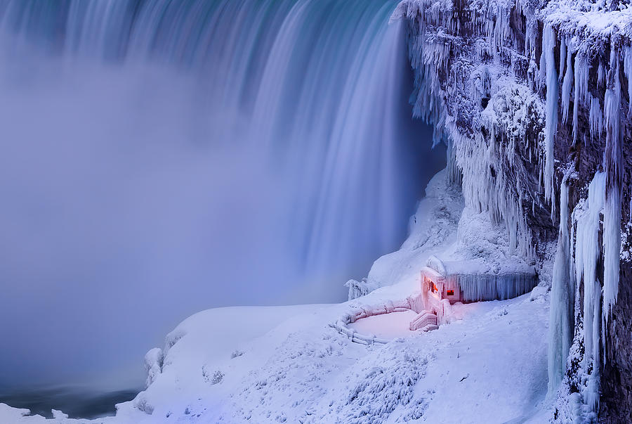 Waterfall Photograph - Icy Wonderland by Yi Jiang