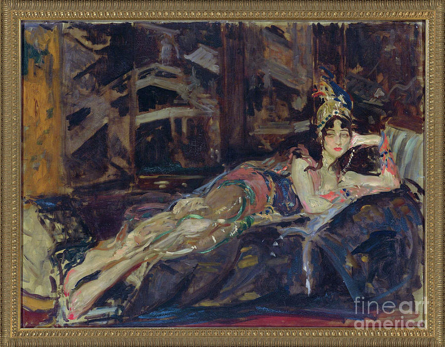 Ida Rubinstein As Zobeide In The Ballet sheherazade By Nicholas Rimsky Korsakov Painting by Jacques-emile Blanche