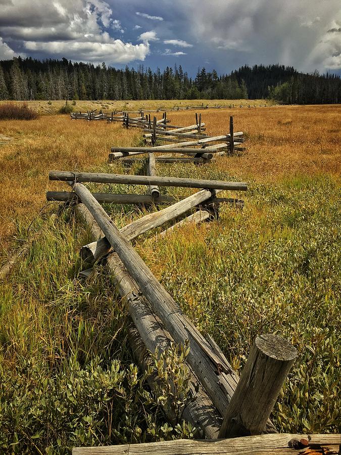 Idaho Mountain Log Fence Photograph by Jerry Abbott