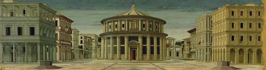 Ideal City, named the City of God. Painting by Piero della Francesca -c 1415-1492-