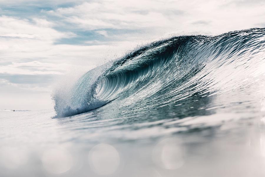 Nature Photograph - Ideal Ocean Wave. Breaking Barrel Wave by Artem Firsov