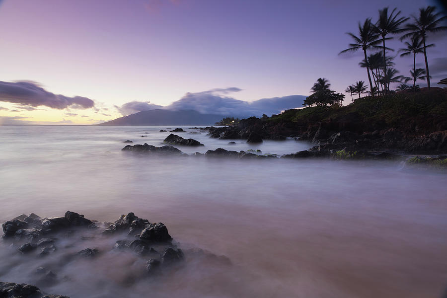 Idylic Maui Coastline, Twilight - Photograph by Wingmar