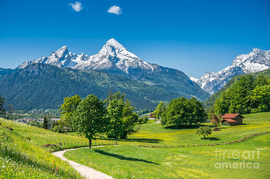 German Photograph - Idyllic Summer Landscape In The Alps by Canadastock German Photograph - Idyllic Summer Landscape In The Alps by Canadastock