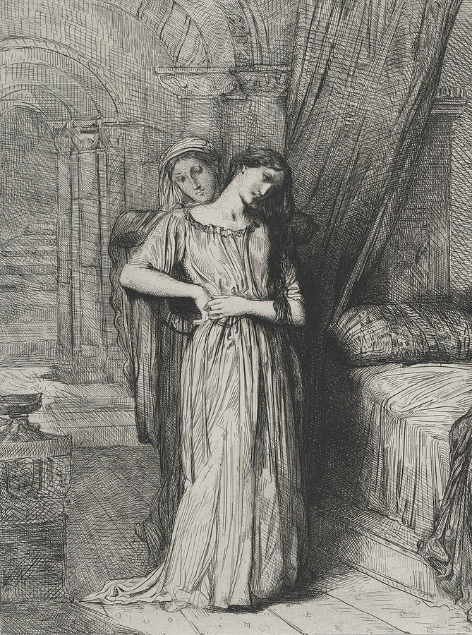If I do die before thee, prythee shroud me in one of those same sheets Relief by Theodore Chasseriau