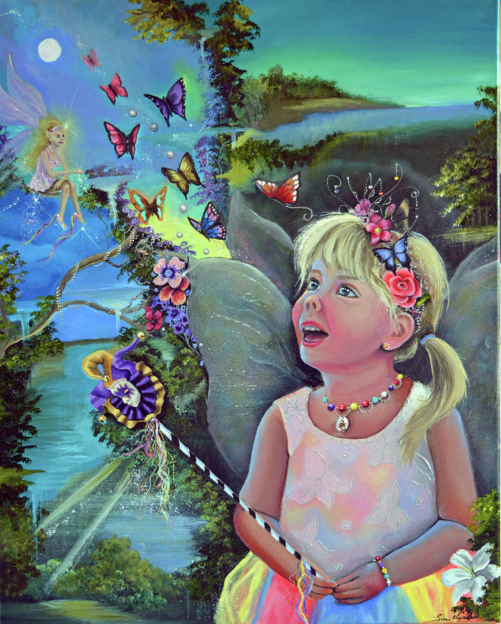 Butterfly Painting - If I Were A Butterfly by Sue Clyne