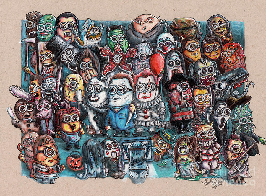 horror movie characters drawings