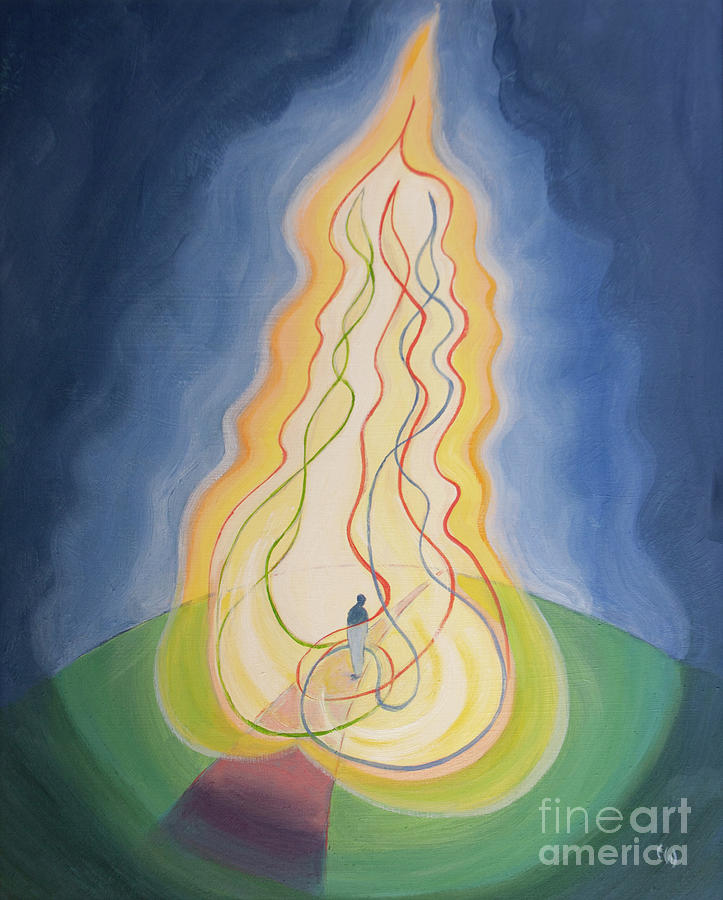 If Our Will Is Conformed To Gods Will, Then We Are Enfolded In His Trinitarian Love Painting by Elizabeth Wang