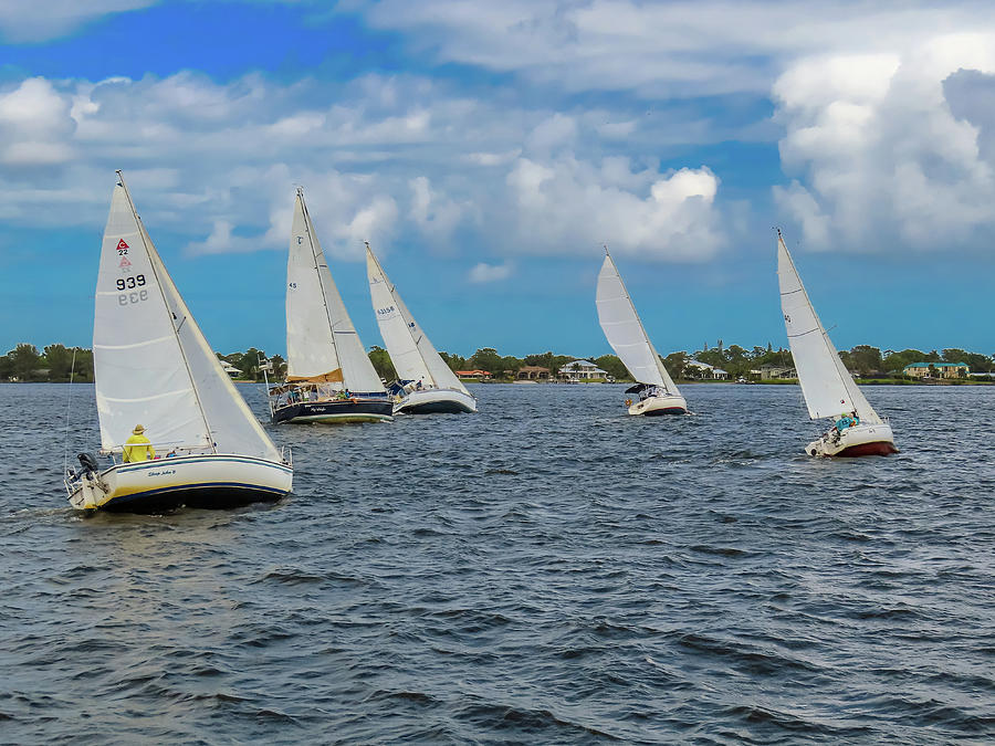 If there is more than 2 sailboats, its a race Photograph by Jay Seeley