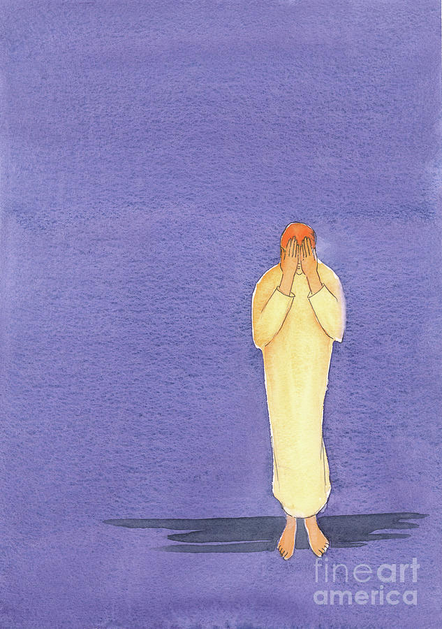 If We Persevere In The Darkness Of Prayer, God Will Eventually Lead Us To His Light And Wisdom Painting by Elizabeth Wang