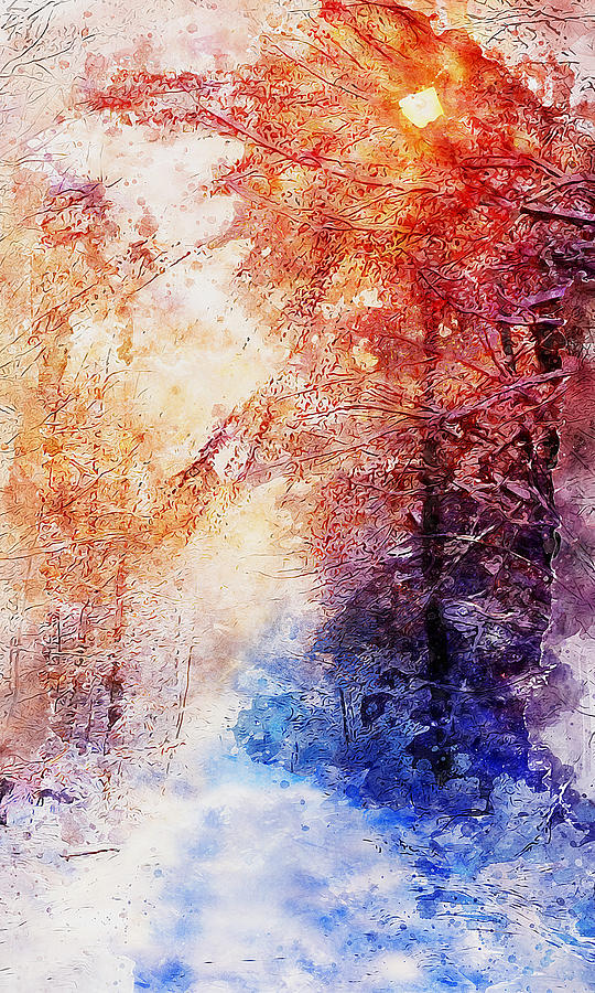 If Winter comes - 02 Painting by AM FineArtPrints