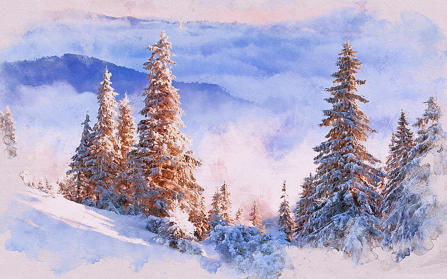 If Winter comes - 21 Painting by AM FineArtPrints