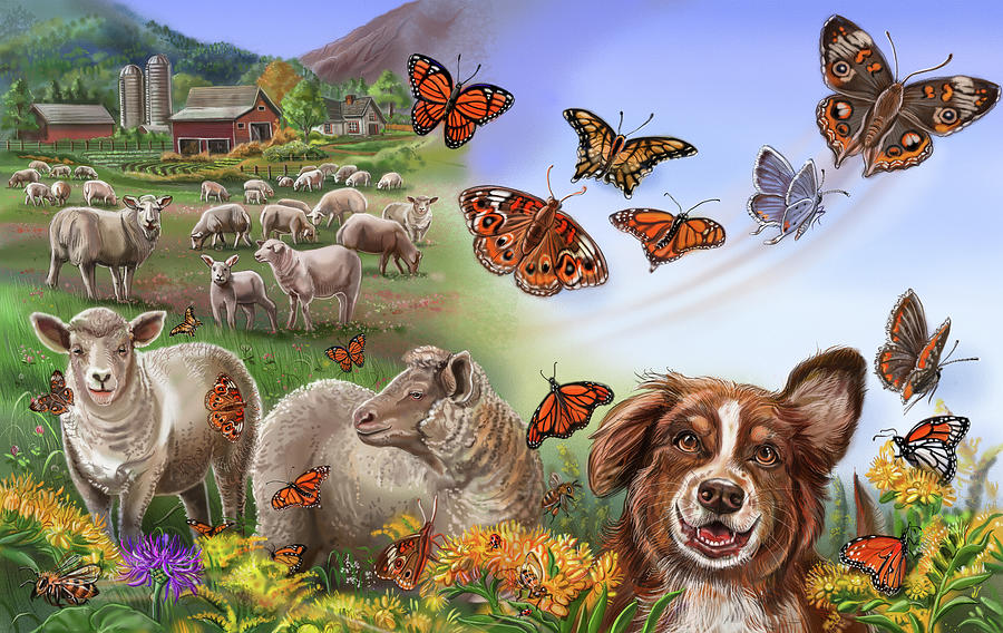 Animal Painting - If You Love Honey Spread 10 And 11 by Cathy Morrison Illustrates