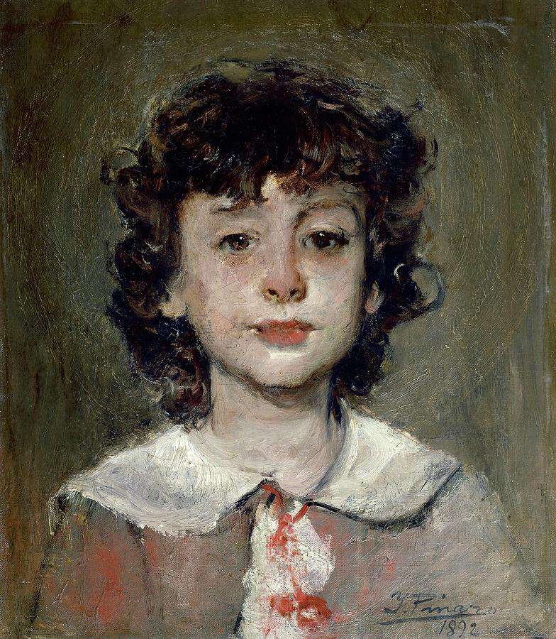 Ignacio Pinazo Camarlench / The Artists Son, Ignacio, 1892, Spanish School. Painting by Ignacio Pinazo Camarlench -1849-1916-