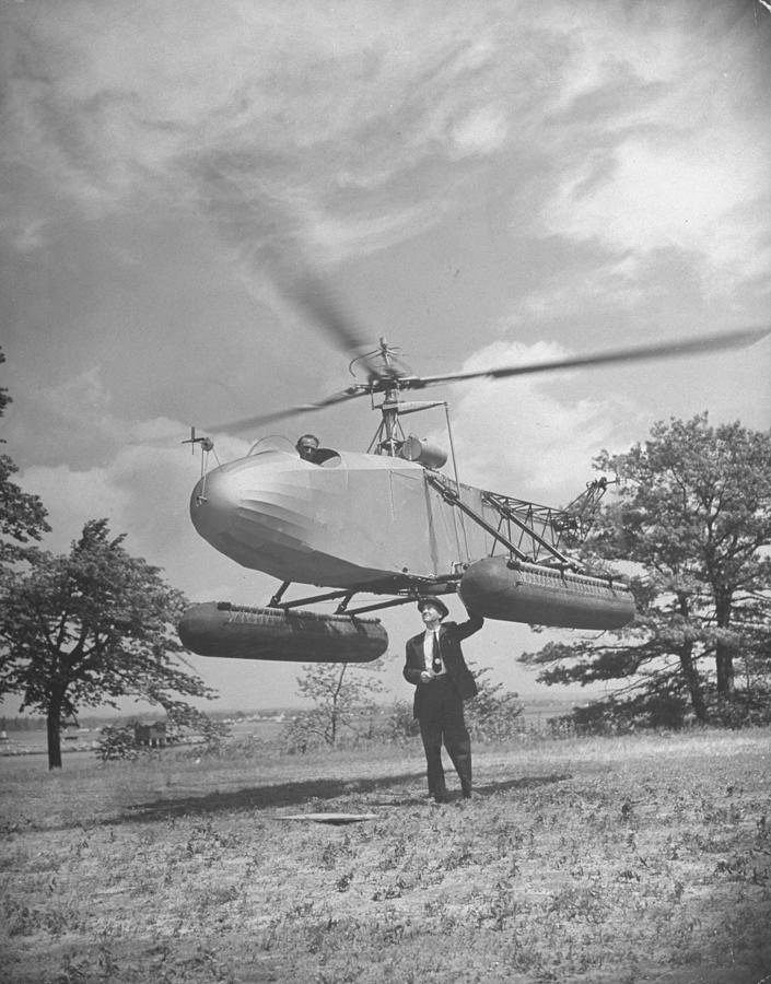 Igor Sikorskys Helicopter Photograph by Frank Scherschel