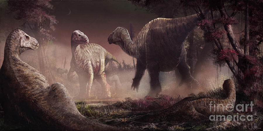 Iguanodon Dinosaurs Photograph by Mark P. Witton/science Photo Library ...