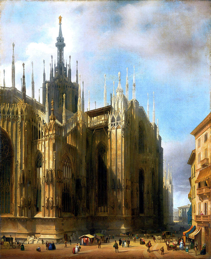 Il Duomo Dalla Corsia Dei Servi Painting by Rolando Burbon
